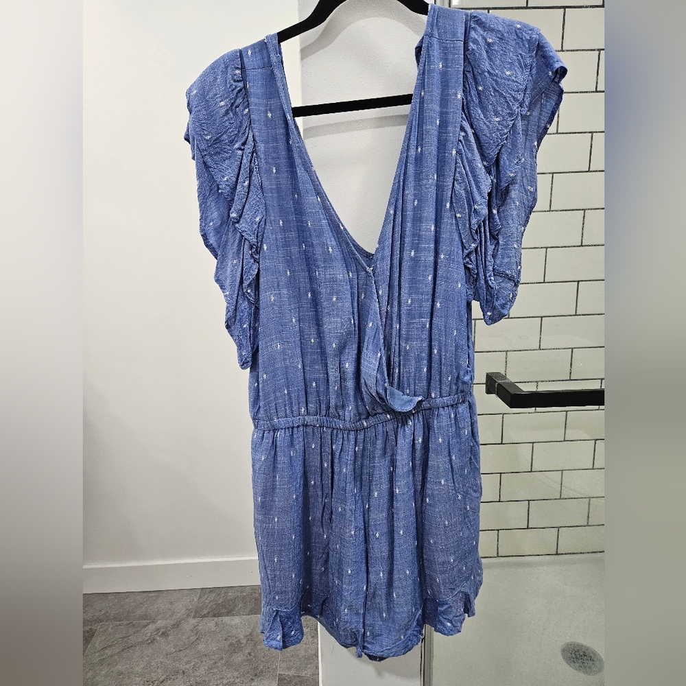 American Eagle Outfitters Blue Dress with White Accents